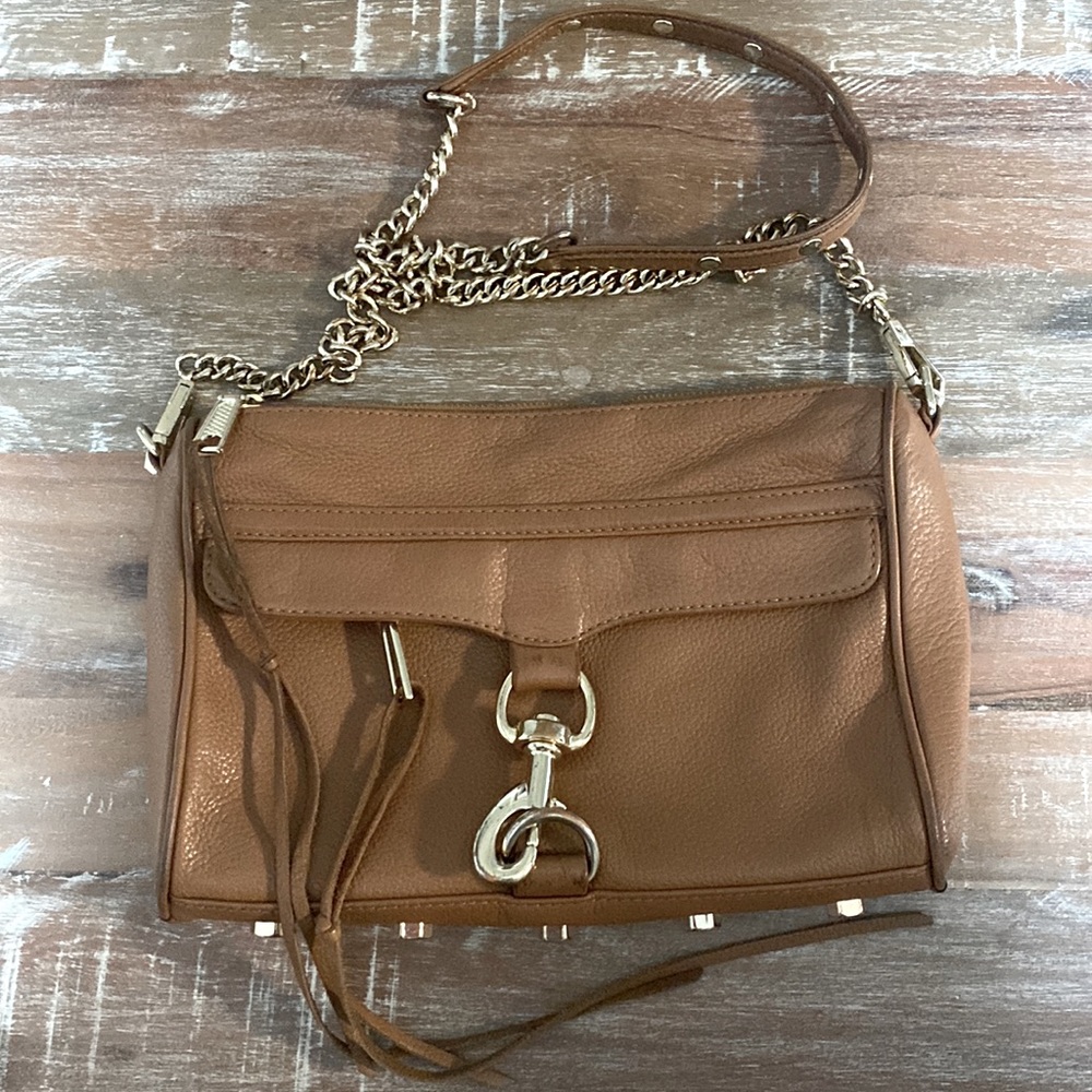 GUC.  Rebecca Minkoff bag.  Congac leather with gold hardware.